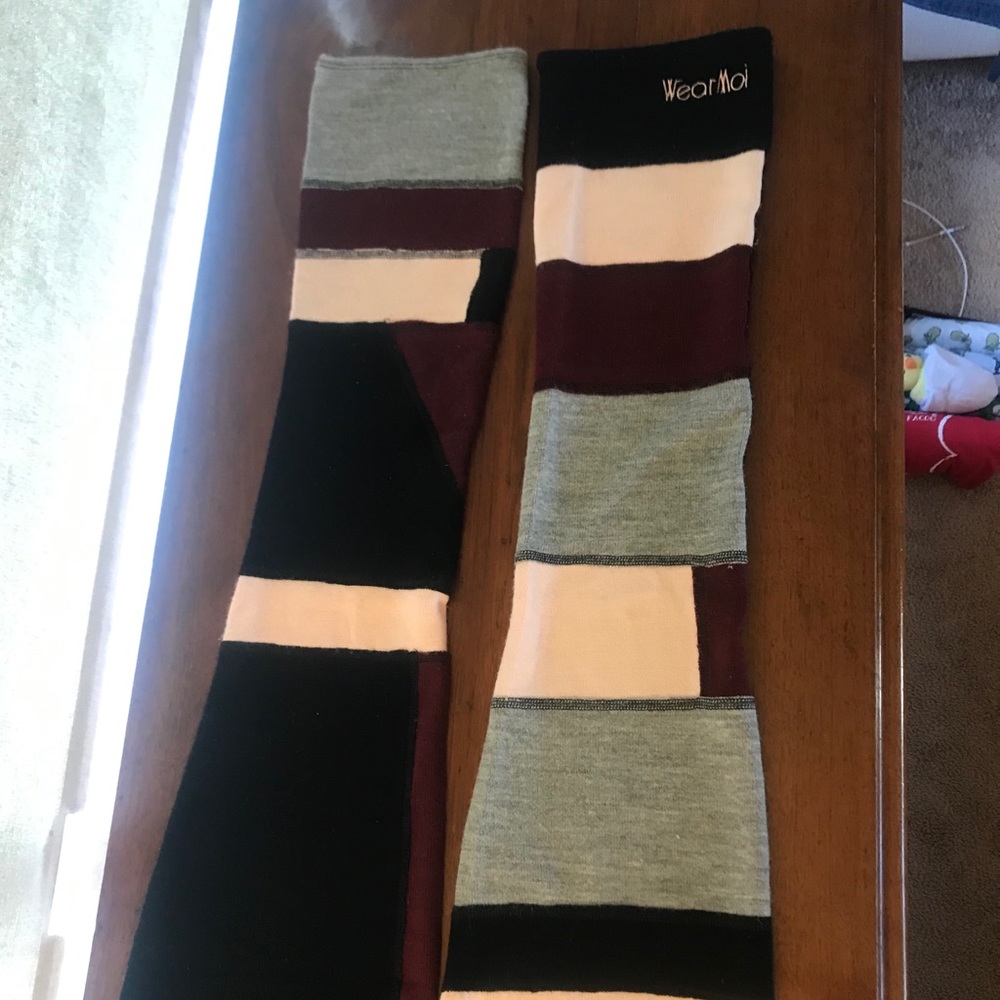 Wear Moi Padova patchwork leg warmers